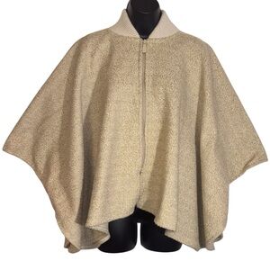 Canada Weather Gear Cape Double Zip Front Closure Boucle Texture One Size